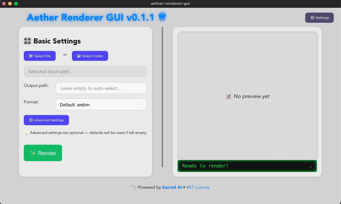 Aether Renderer GUI
